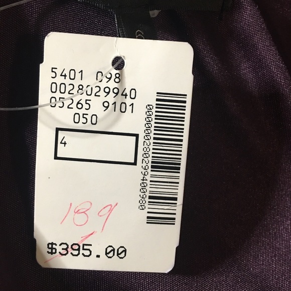 Holt Renfrew David Meister Purple Satin Sheath Cocktail Dress Size 6 - Picture 15 of 16